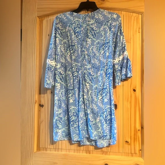 Lilly Pulitzer Hollie Tunic Dress Blue peri turtles - Picture 3 of 4